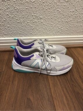 New Balance Women's Gray Sneakers with Purple & Teal Accents
